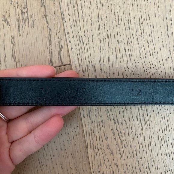 Prada Saffiano Leather Skinny Black Belt Size 36 main image 3